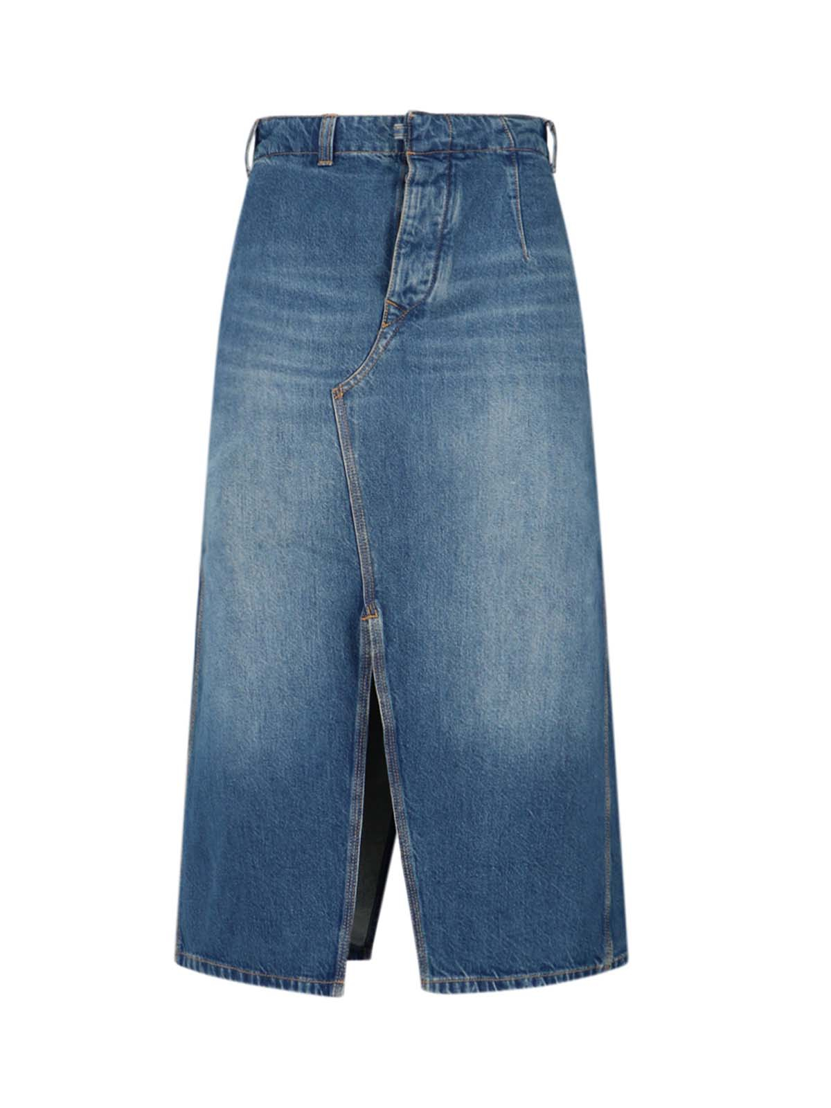 [VICTORIA BECKHAM] Long skirt FW25 1325DSK006587BWASHED BLUE