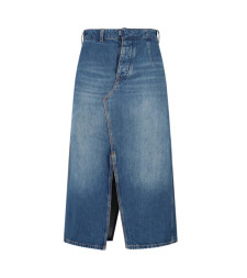 [VICTORIA BECKHAM] Long skirt FW25 1325DSK006587BWASHED BLUE