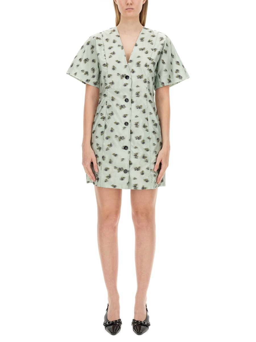 [GANNI] Short sleeve dress FW24 F9418_073
