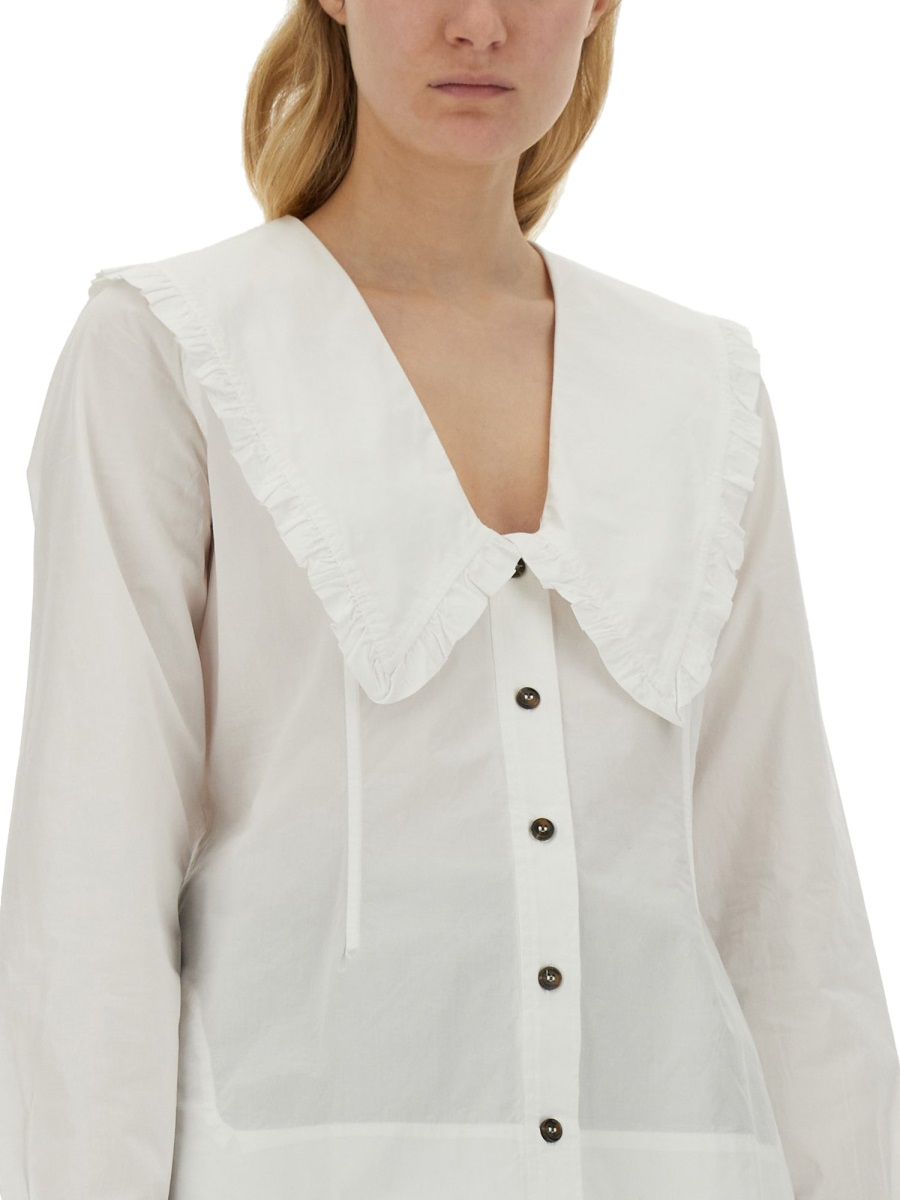 [GANNI] Shirts Long Sleeve FW24 F5778_151