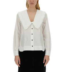 [GANNI] Shirts Long Sleeve FW24 F5778_151