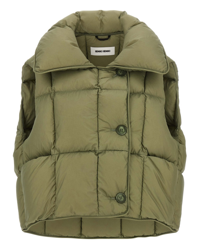 [Ienki Ienki] Down Vest FW25 COZYCLOUDVESTMICRORIBNYLONMICROOLIVEGREEN