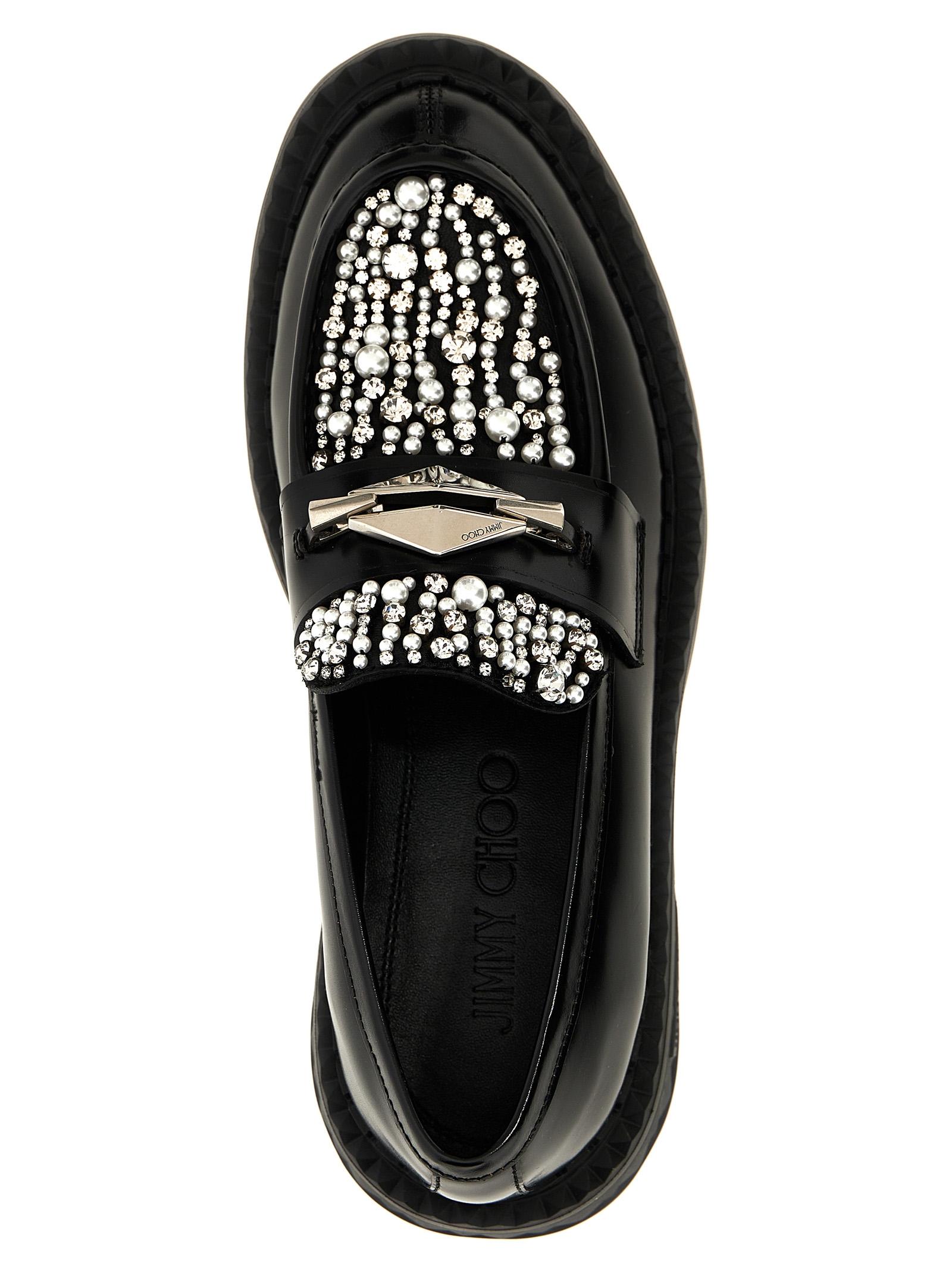 [Jimmy Choo] Loafer SS25 MARLOWDIAMONDFJWVBLACKCRYSTAL