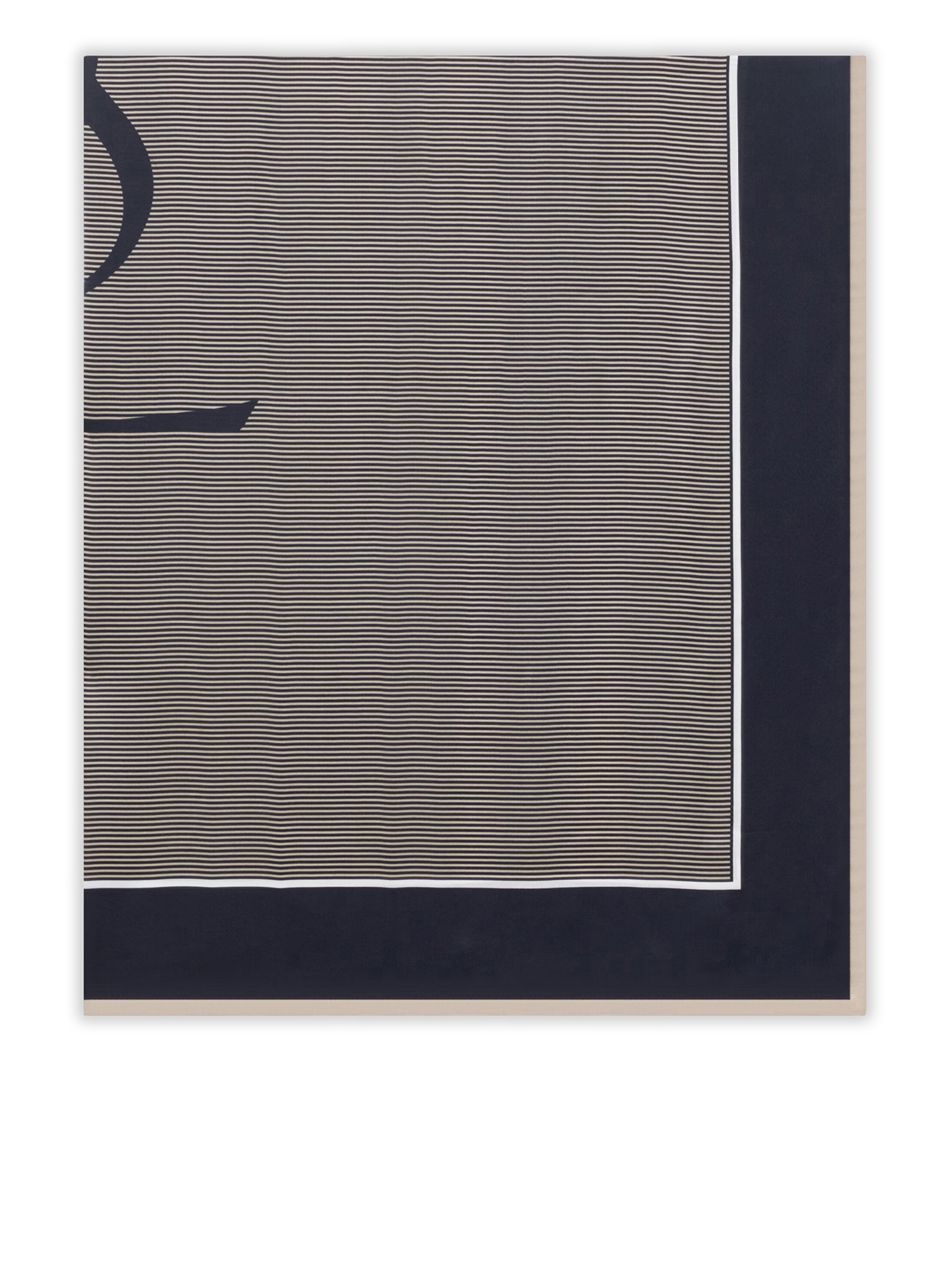 [Saint Laurent] Scarf FW26 8221383Y0394178 NAVY IVORY
