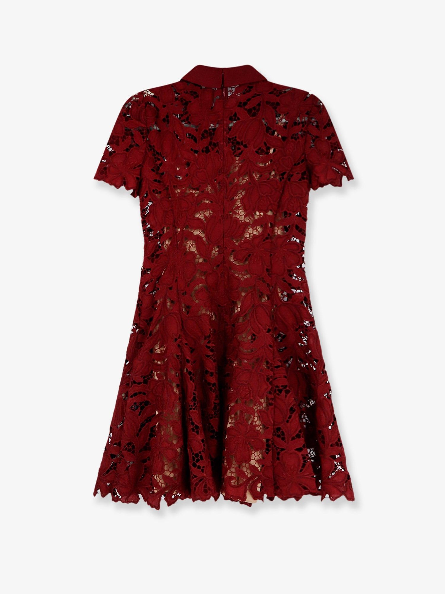 [SELF PORTRAIT] Short sleeve dress FW26 PF26111SABUBURGUNDY