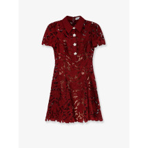 [SELF PORTRAIT] Short sleeve dress FW26 PF26111SABUBURGUNDY