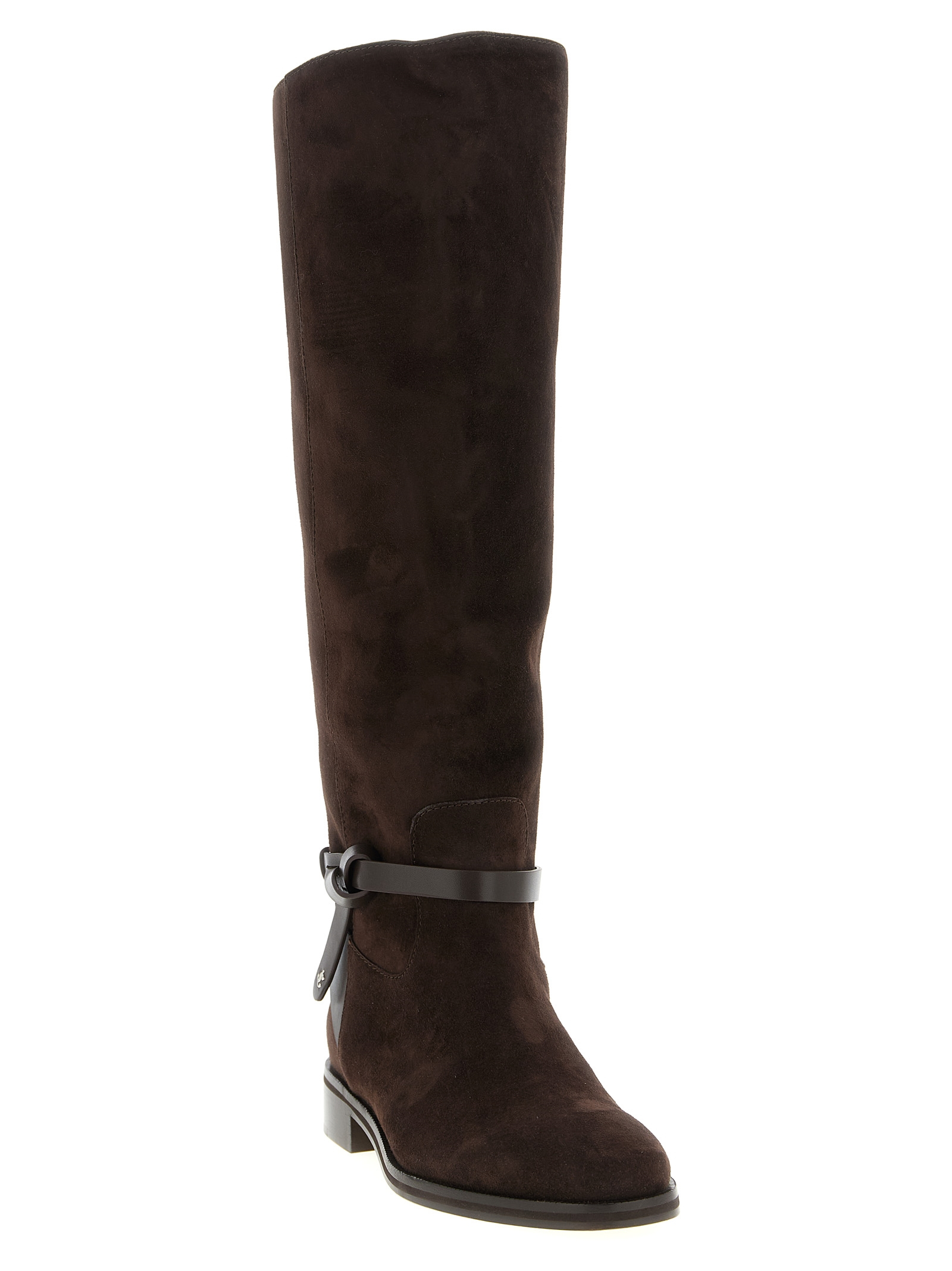 [Jimmy Choo] Long Boots FW25 LAWTONKBFLATALRCHOCOLATE