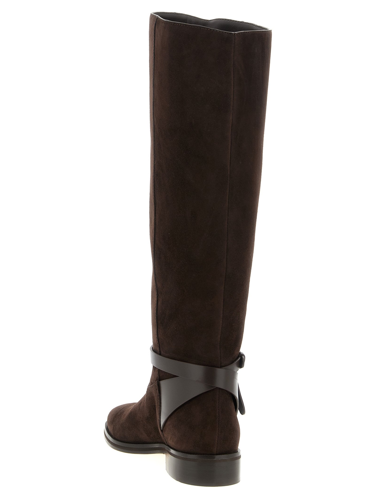 [Jimmy Choo] Long Boots FW25 LAWTONKBFLATALRCHOCOLATE