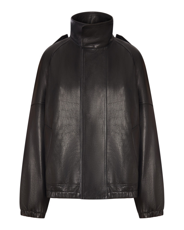[Saint Laurent] Leather Jacket FW26 858507YCNF21000 NOIR