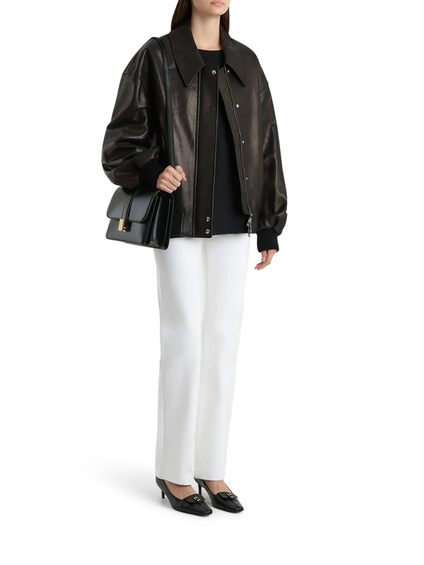 [KHAITE] Leather Jacket FW26 6166729200 BLACK