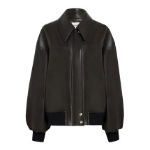 [KHAITE] Leather Jacket FW26 6166729200 BLACK