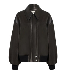 [KHAITE] Leather Jacket FW26 6166729200 BLACK