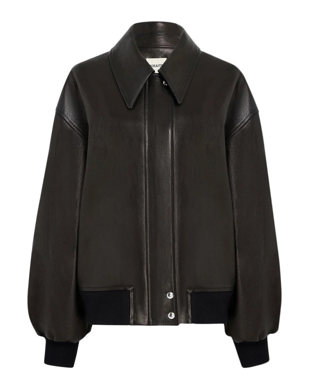 [KHAITE] Leather Jacket FW26 6166729200 BLACK
