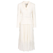 [Self-portrait] Long sleeve dress CO PF26-144M-CCREAM