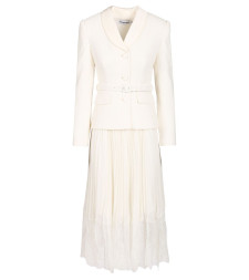 [Self-portrait] Long sleeve dress CO PF26-144M-CCREAM