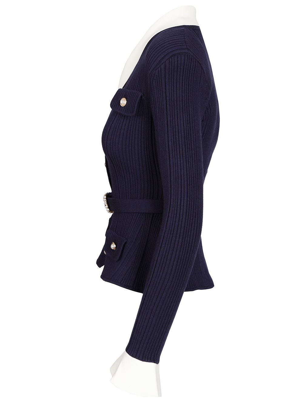 [Self-portrait] Knitwear CO PF26-131C-NNAVY