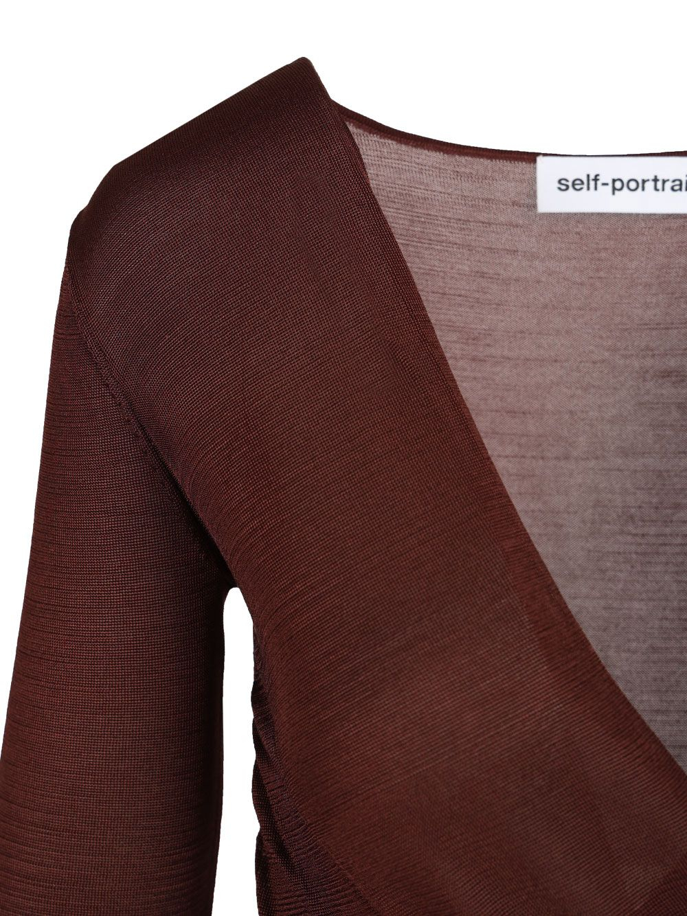 [Self-portrait] Knitwear CO PF26-052BS-BRBROWN