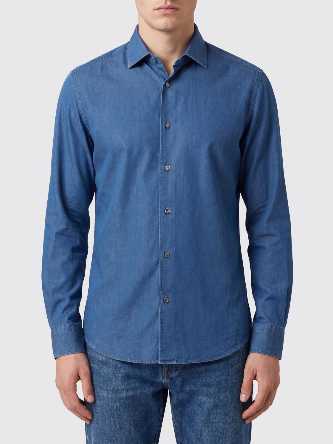 [ZEGNA] Shirts Long Sleeve SS26 UHX25A3SRO1002G 054