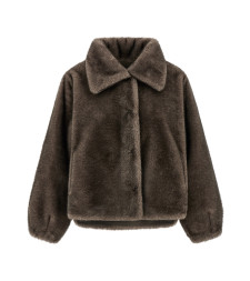 [LOU ANDREA] Fur Jacket FW25 MK2566SILVERGREY