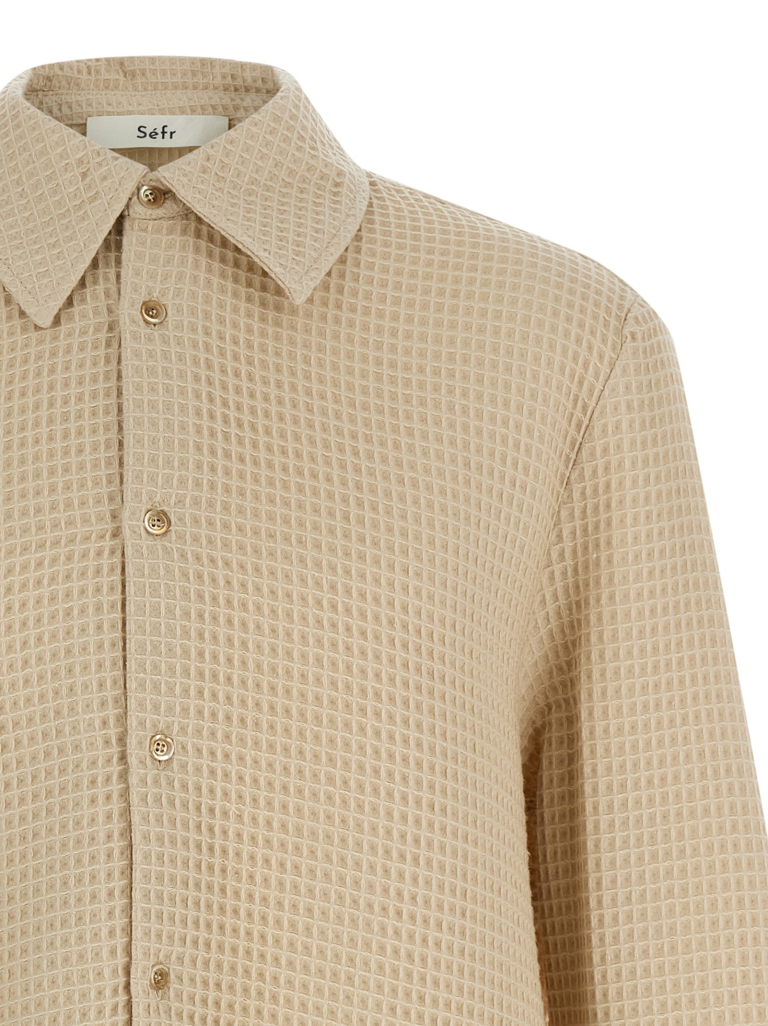 [Sefr] Shirts Long Sleeve FW25 MFW25OSEARYIVORYWAFFLE