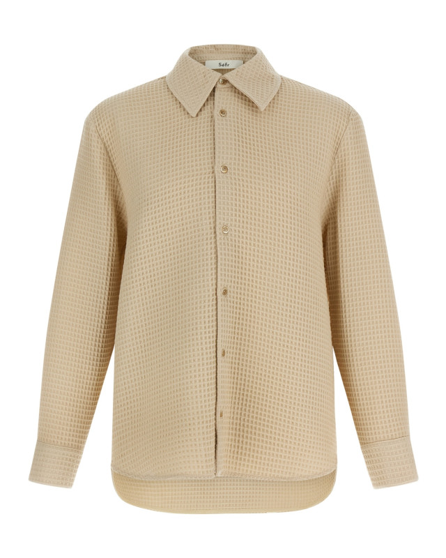 [Sefr] Shirts Long Sleeve FW25 MFW25OSEARYIVORYWAFFLE