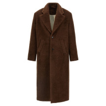 [Sefr] Coat FW25 MFW25ALOISBRUSHEDTAUPEALPACA