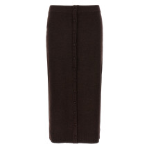 [VICTORIA BECKHAM] Long skirt FW25 1325KSK006604ADARKCHOCOLATE