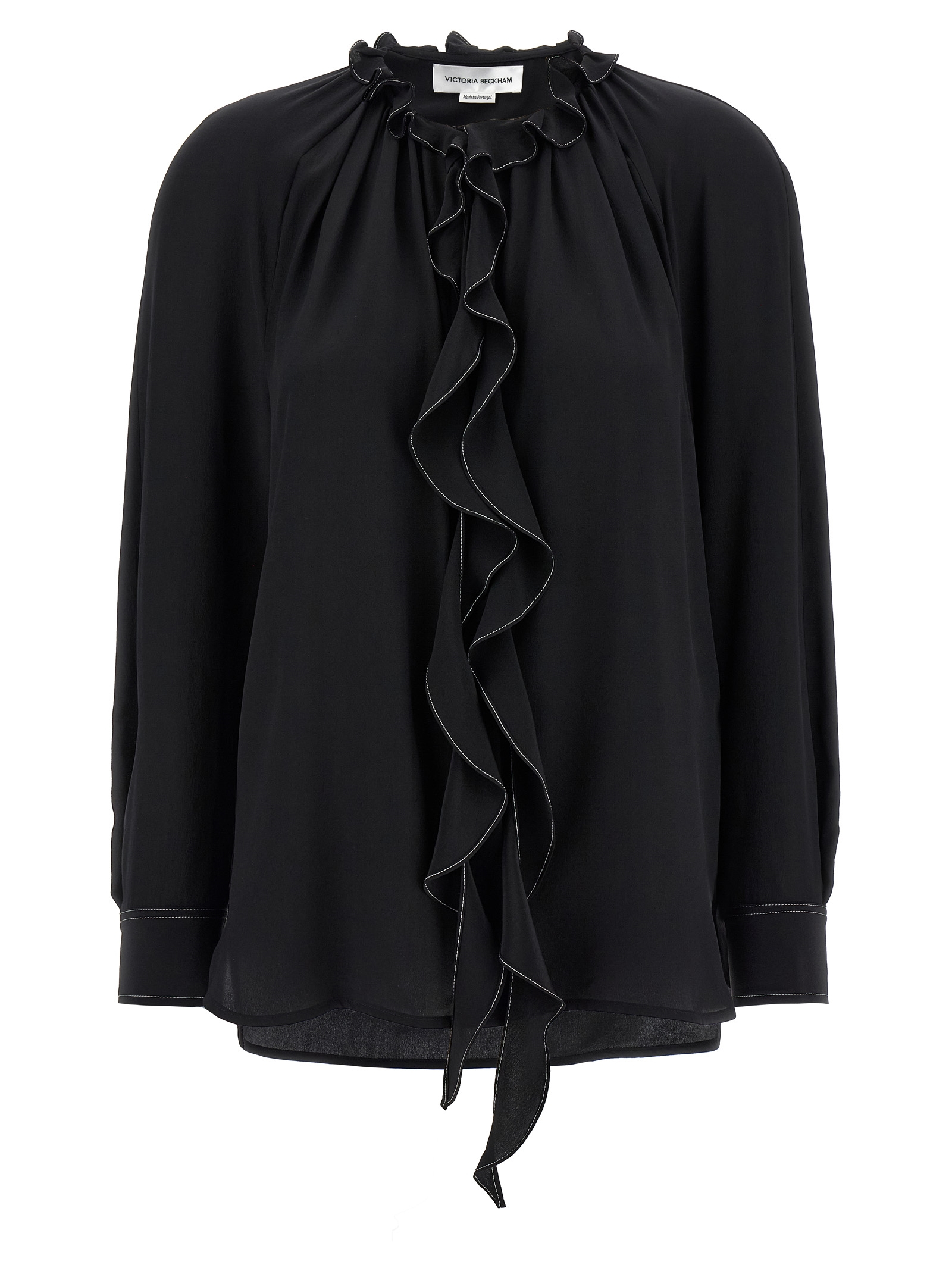 [VICTORIA BECKHAM] Shirts Long Sleeve SS25 1125WSH006158ABLACK