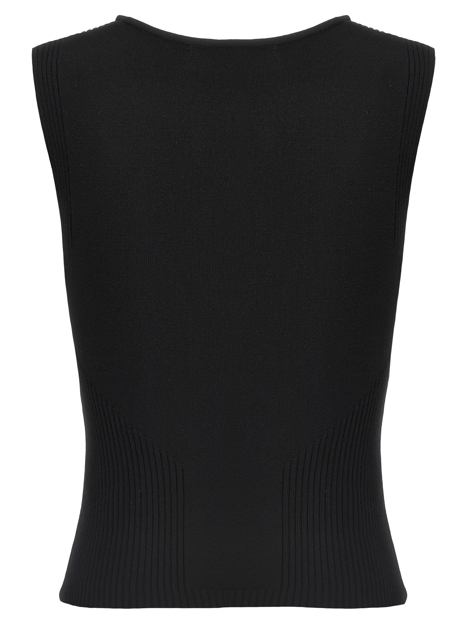 [MARINE SERRE] Tank top SS25 WTK058ACKNI0514BK99