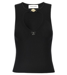 [MARINE SERRE] Tank top SS25 WTK058ACKNI0514BK99
