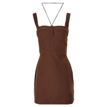 [Nensi Dojaka] Sleeveless dress SS25 NDSS25DR243BROWN