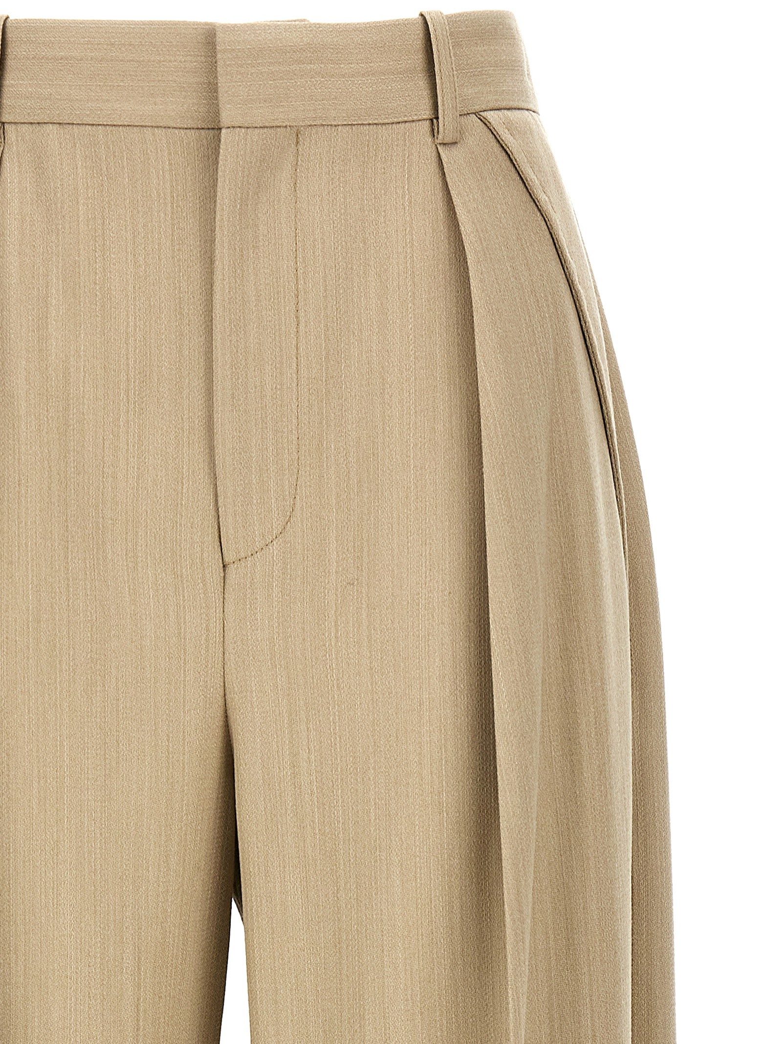 [VICTORIA BECKHAM] Trousers SS25 1125WTR006059AALMOND