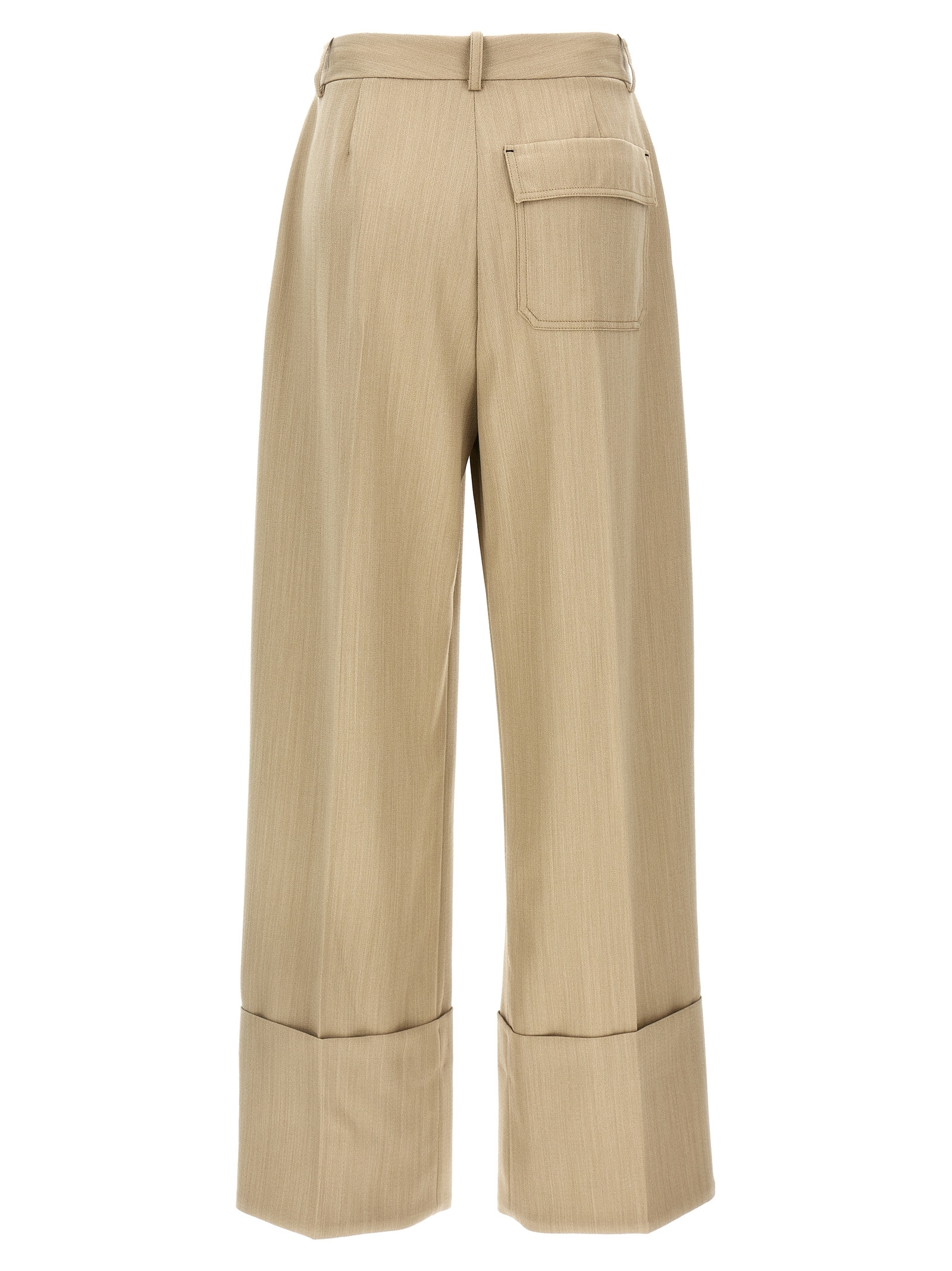 [VICTORIA BECKHAM] Trousers SS25 1125WTR006059AALMOND