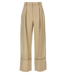 [VICTORIA BECKHAM] Trousers SS25 1125WTR006059AALMOND
