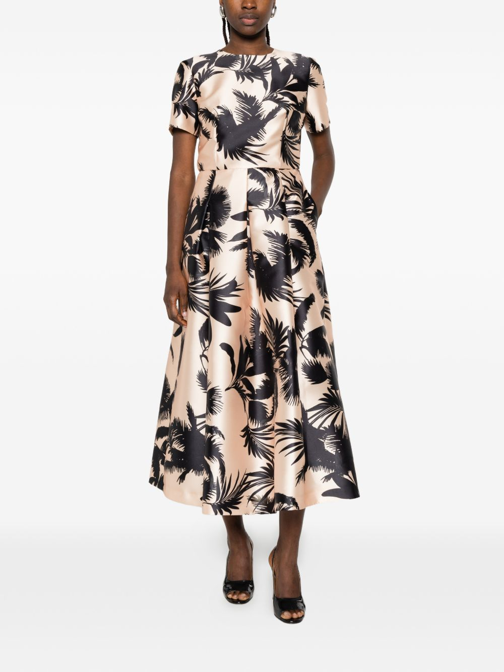 [LUNATICA MILANO] Short sleeve dress SS26 DRESSSKPALMBLACK
