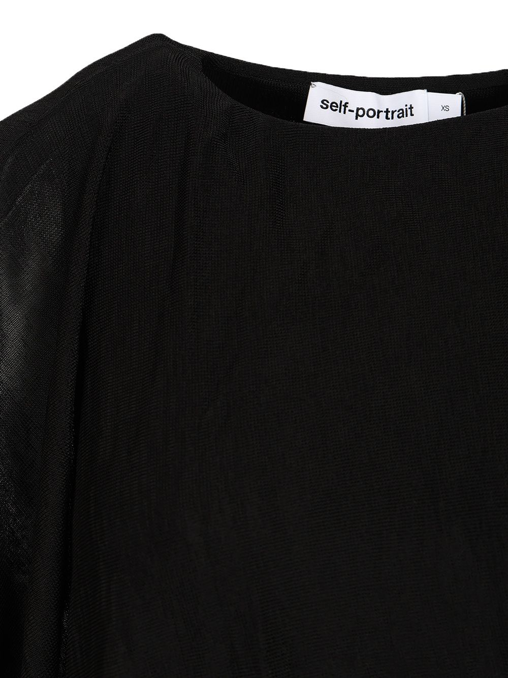 [Self-portrait] Long sleeve dress CO PF26-081X-BBLACK