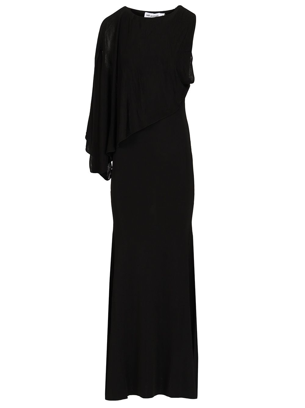 [Self-portrait] Long sleeve dress CO PF26-081X-BBLACK
