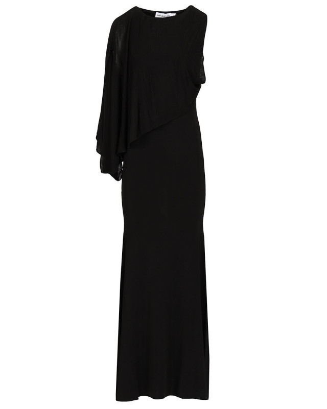 [Self-portrait] Long sleeve dress CO PF26-081X-BBLACK
