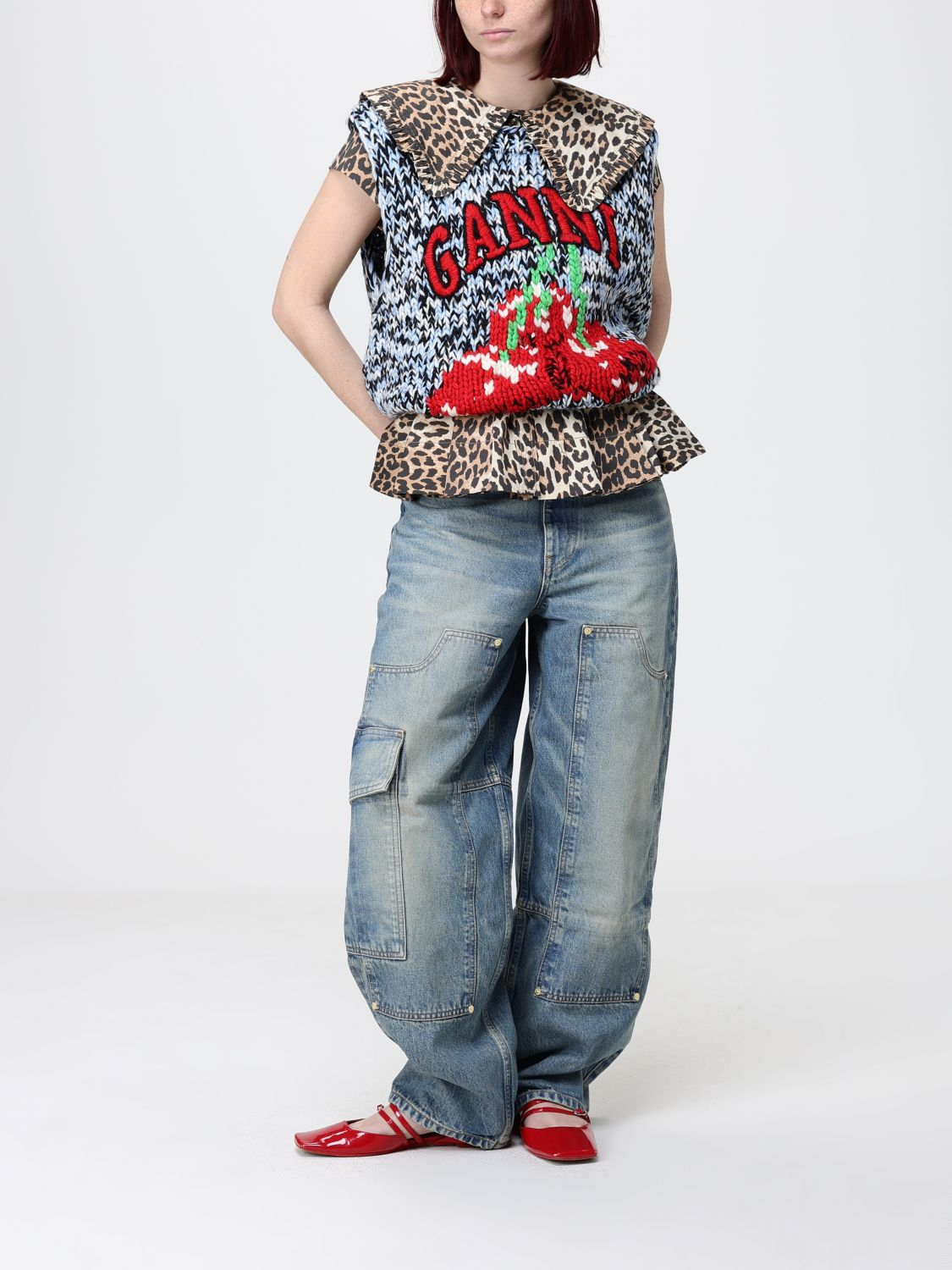 [GANNI] Shirts Long Sleeve SS26 A1040120 859