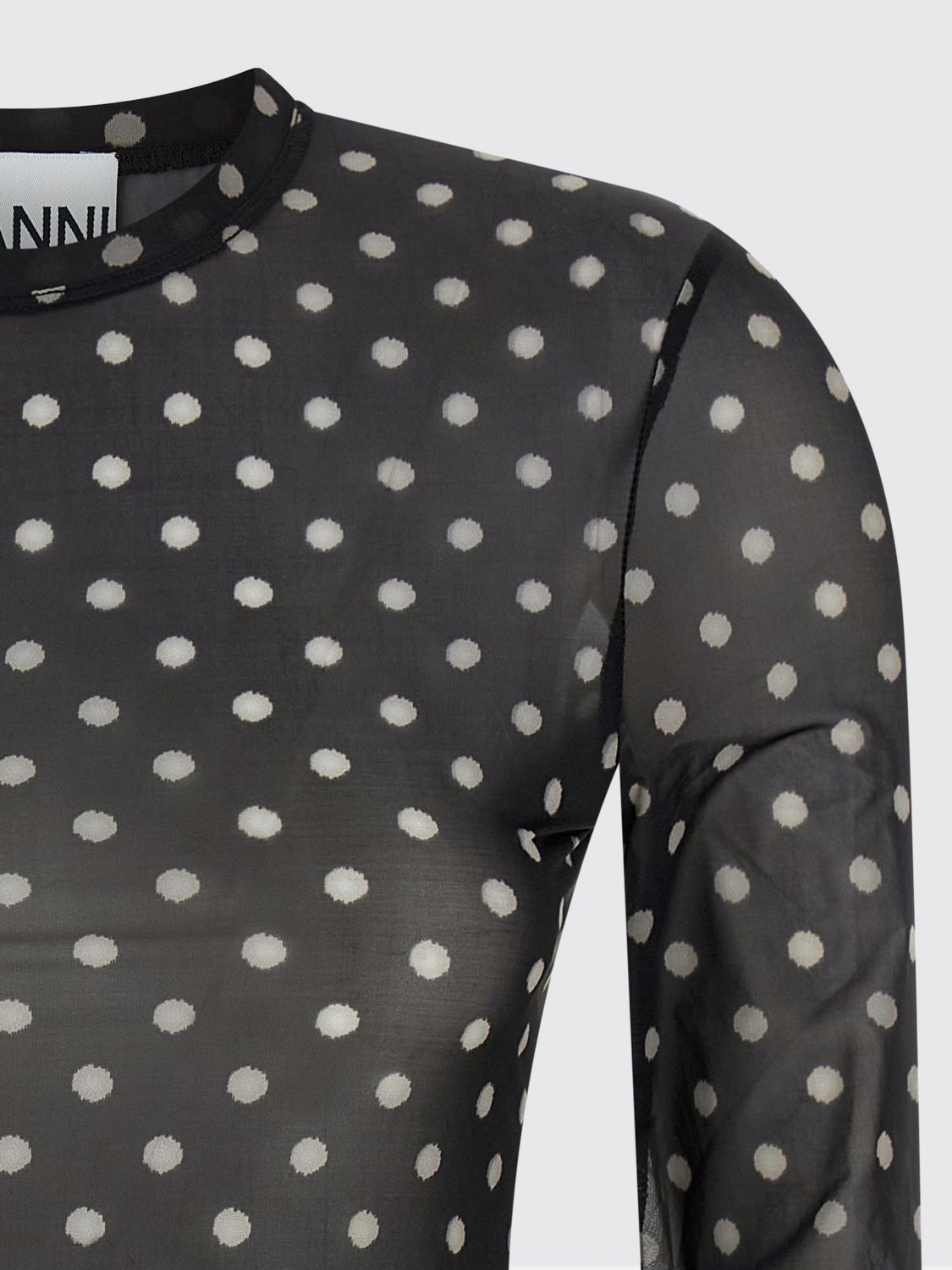 [GANNI] T-shirts Long Sleeve SS26 A1040076 099