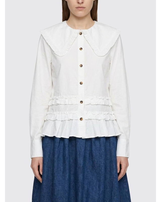 [GANNI] Shirts Long Sleeve SS26 A1040096 ZZ8