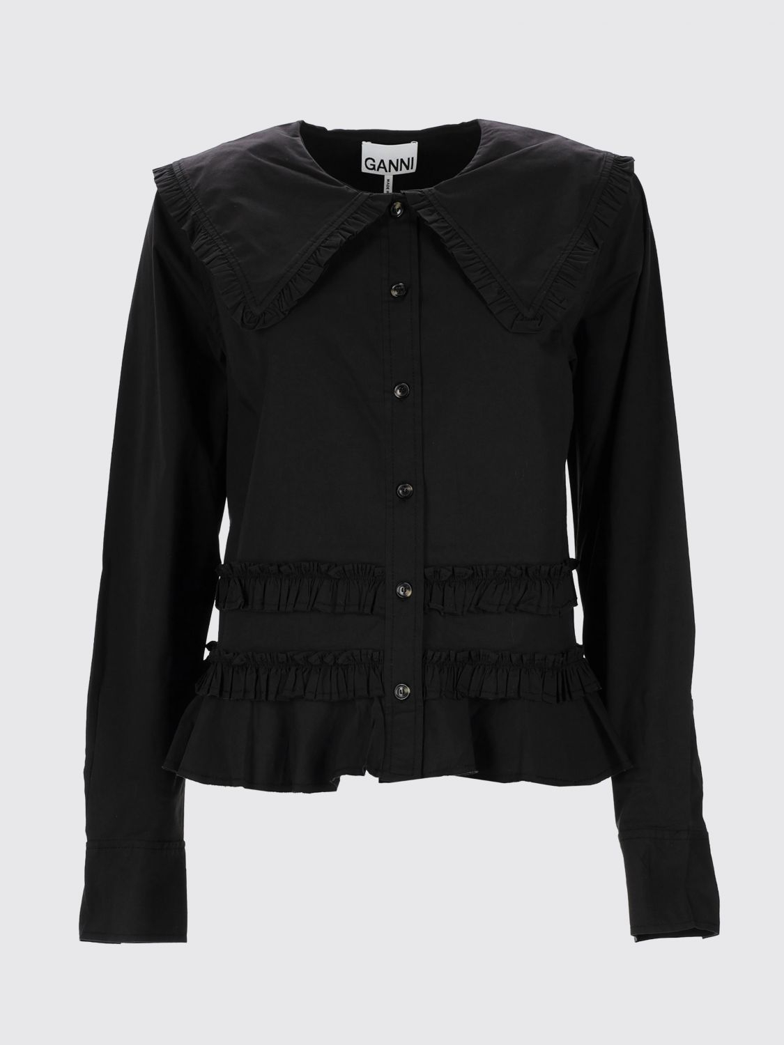 [GANNI] Shirts Long Sleeve SS26 A1040096 099
