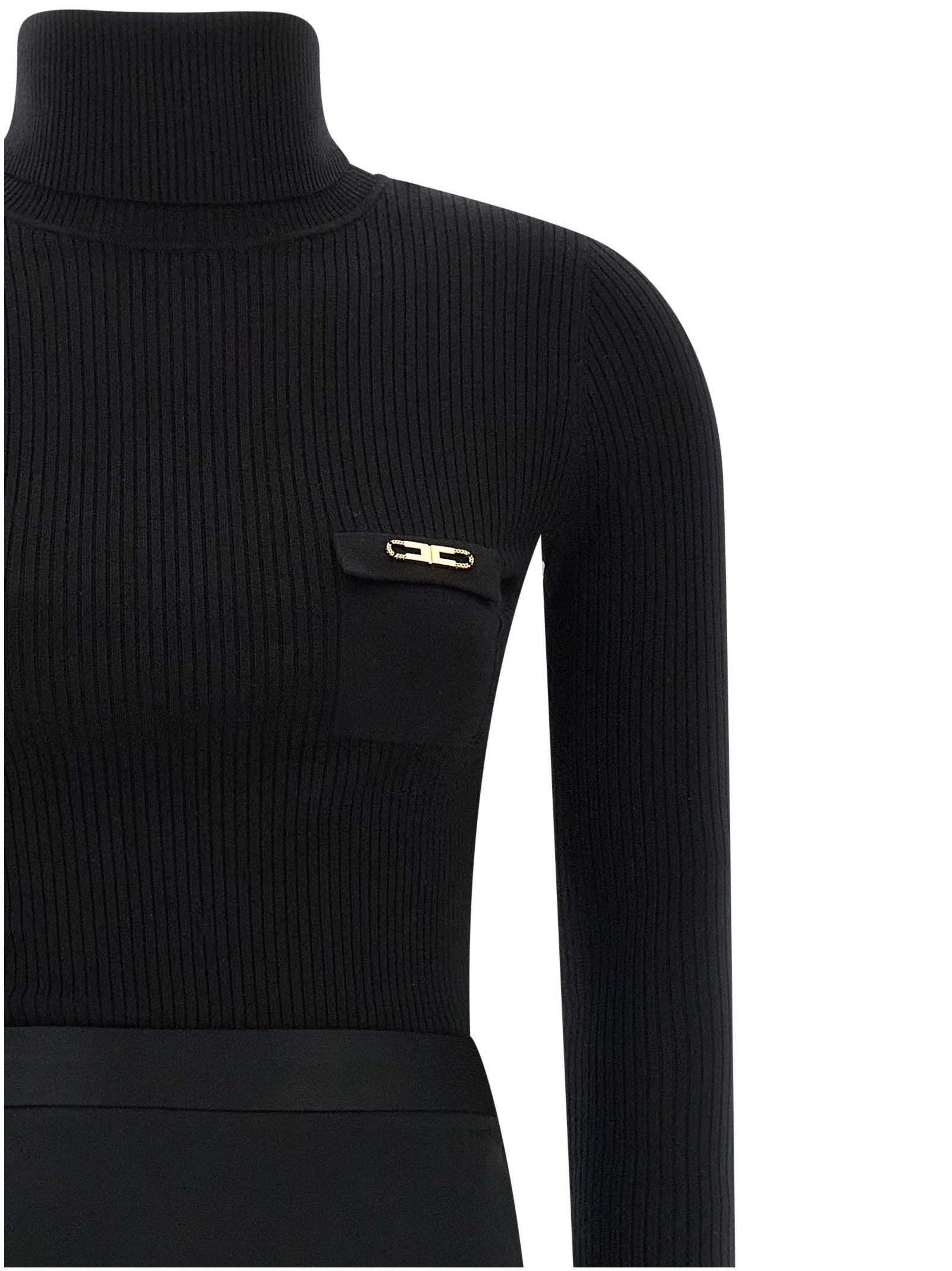 [ELISABETTA FRANCHI] Long sleeve dress FW25 AM06B56E2110