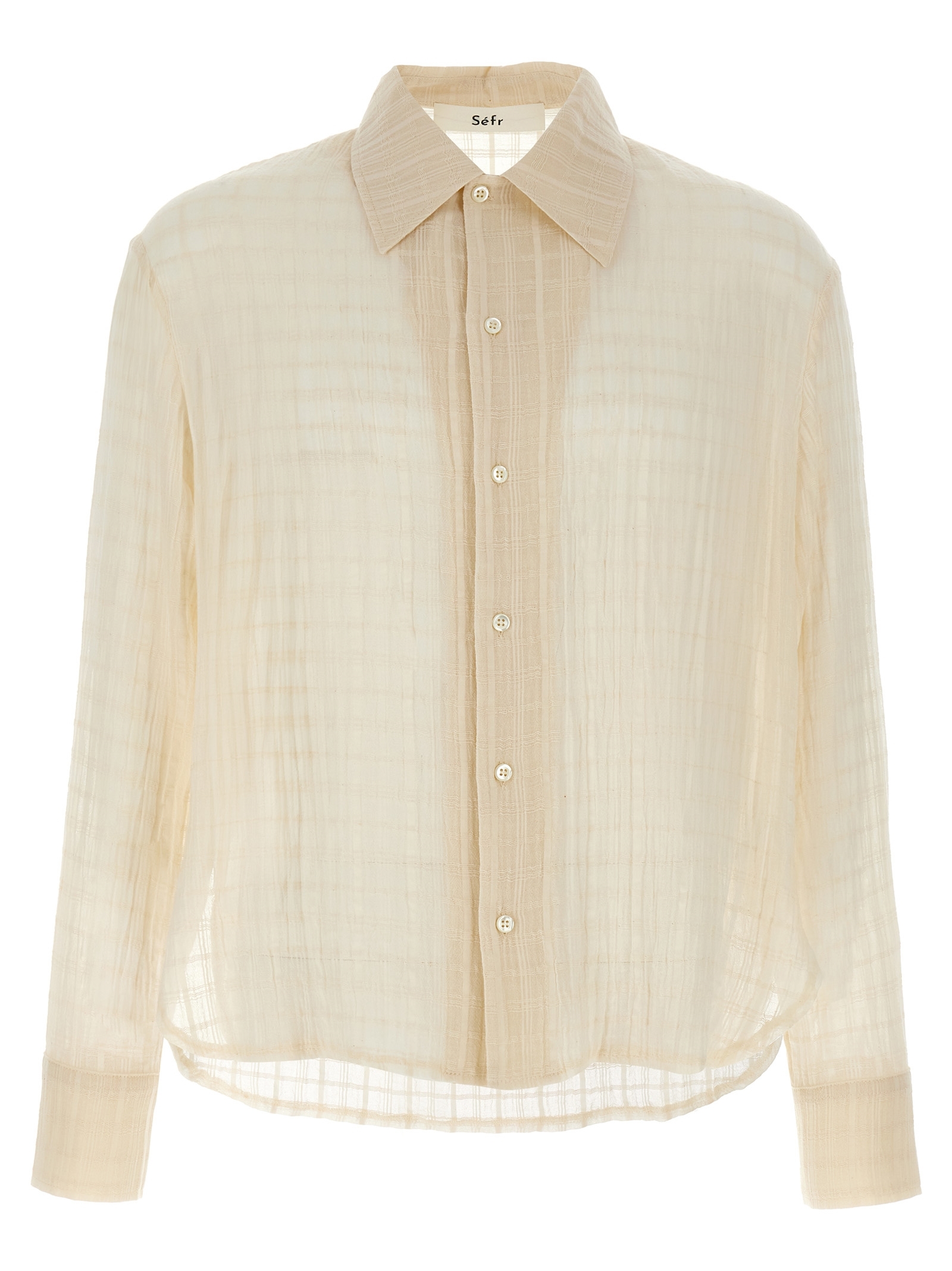 [Sefr] Shirts Long Sleeve FW25 MSS25IGNACIOCLOUDWHITECHECK