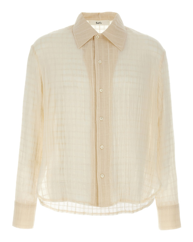 [Sefr] Shirts Long Sleeve FW25 MSS25IGNACIOCLOUDWHITECHECK