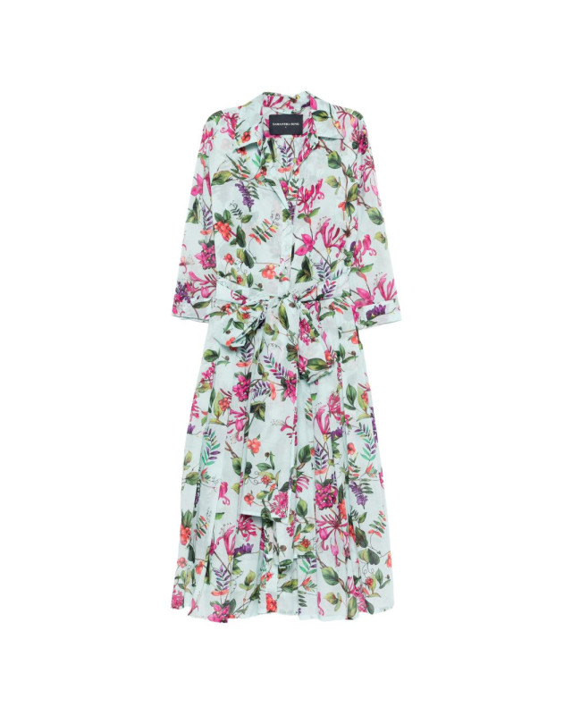 [Samantha Sung] Long sleeve dress SS26 AUDREYDRESSSHIRTGALERIESUMMERBOUQUETSOFTAQUA