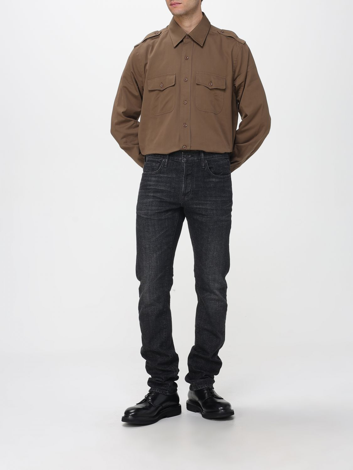 [Tom Ford] Shirts Long Sleeve FW25 HME009FMC238 FG513