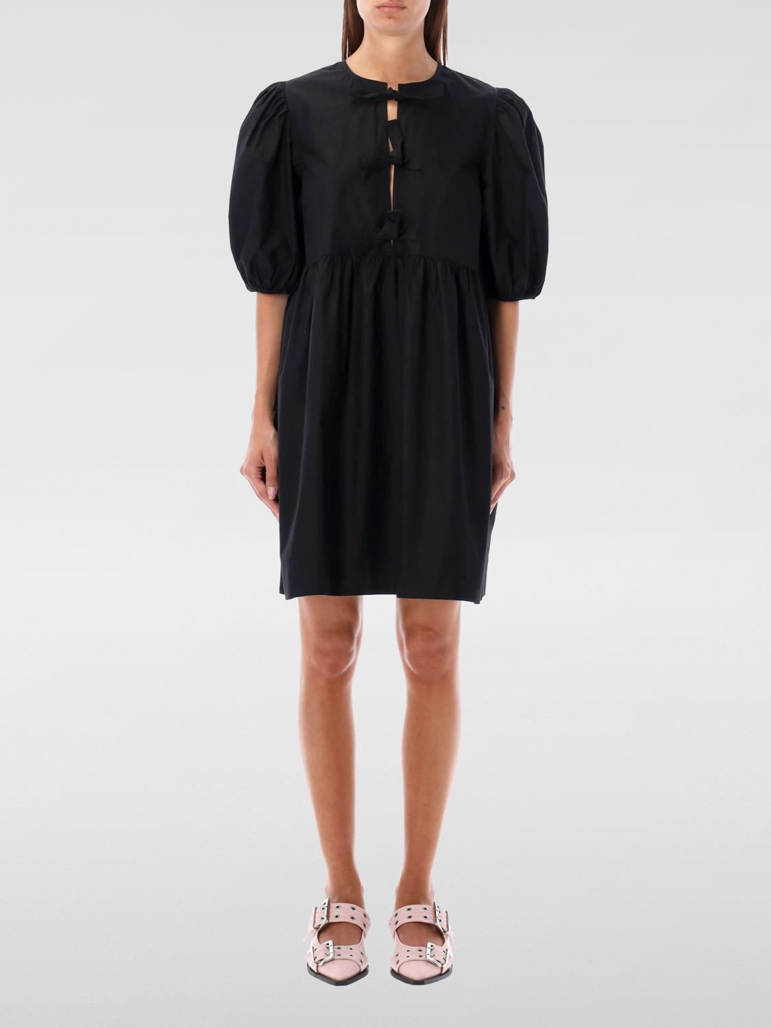 [GANNI] Short sleeve dress SS26 F90056479 099