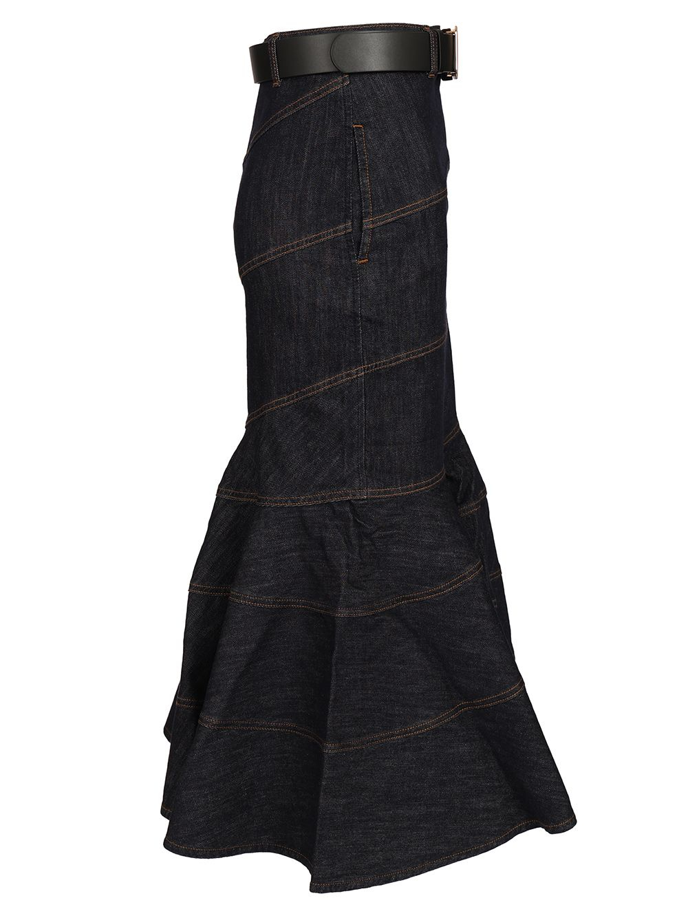 [Self-portrait] Long skirt CO PF26-810MSK-BLBLUE