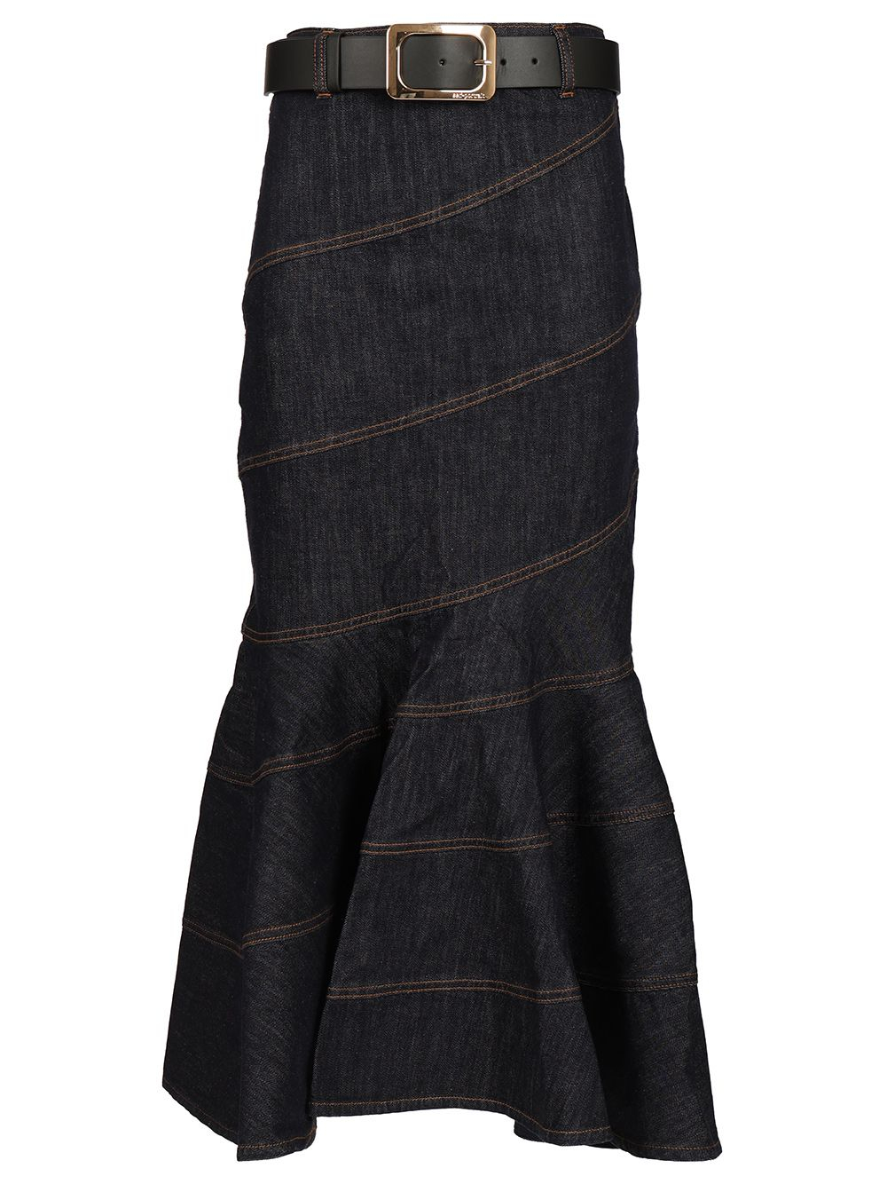[Self-portrait] Long skirt CO PF26-810MSK-BLBLUE